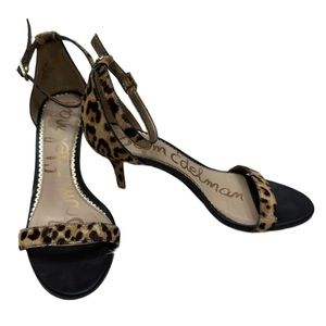 Sam Edelman Animal Print Eleanor Ankle Strap Stiletto Heel